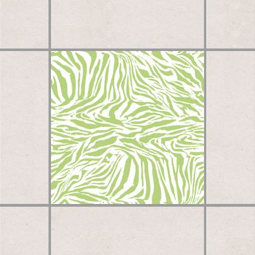 Fliesenaufkleber - Zebra Design Spring Green Grün
