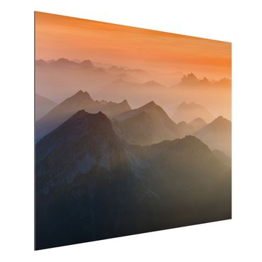 Alu-Dibond Bild - Blick von der Zugspitze