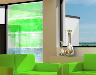Fensterfolie - Sichtschutz Fenster Colour Harmony Green - Fensterbilder