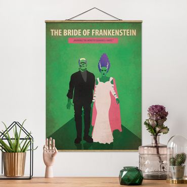 Stoffbild mit Posterleisten - Filmposter The Bride of Frankenstein - Hochformat 3:4
