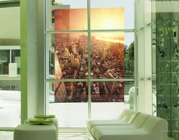 Fensterfolie - Sichtschutz Fenster Goldene Stadt - Fensterbilder