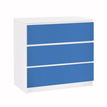 Möbelfolie für IKEA Malm Kommode - Klebefolie Colour Royal Blue