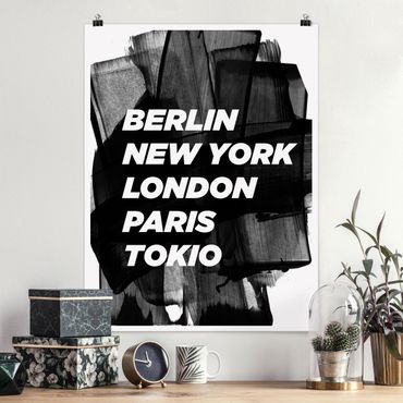Poster - Berlin New York London - Hochformat 3:4