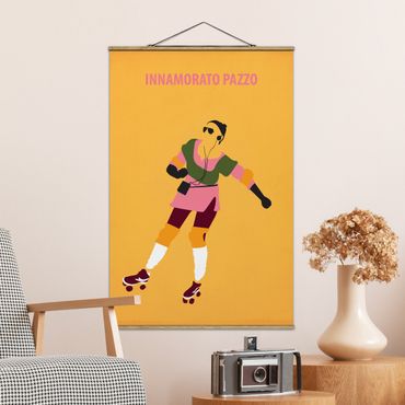 Stoffbild mit Posterleisten - Filmposter Innamorato Pazzo - Hochformat 2:3