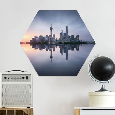 Hexagon Bild Forex - Shanghai Skyline Morgenstimmung