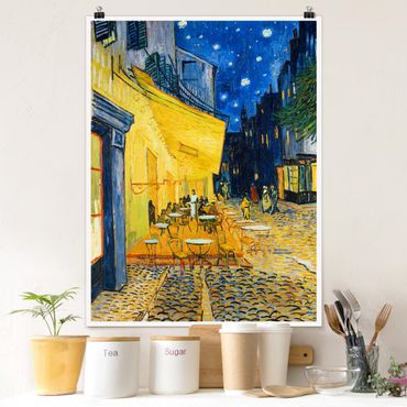 Poster - Vincent van Gogh - Café-Terrasse in Arles - Hochformat 3:4