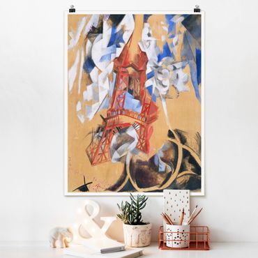 Poster - Robert Delaunay - Der Eiffelturm - Hochformat 3:4