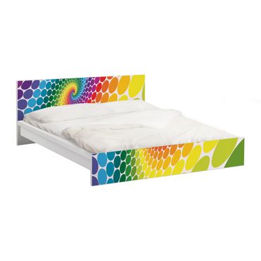 Möbelfolie für IKEA Malm Bett niedrig 160x200cm - Klebefolie Magic Points