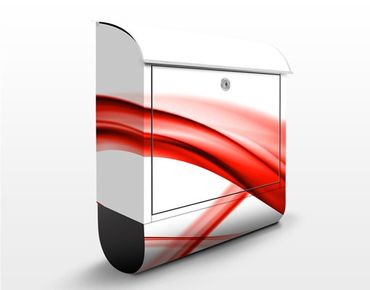 Briefkasten mit Zeitungsfach - Red Element - Modern Rot-Weiß