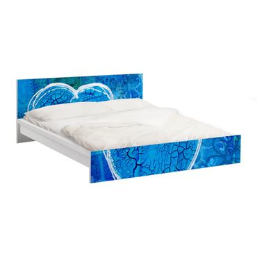 Möbelfolie für IKEA Malm Bett niedrig 180x200cm - KlebefolieTerra Azura