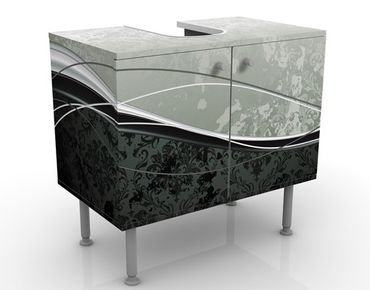 Waschbeckenunterschrank - Swinging Baroque - Badschrank Schwarz Grau