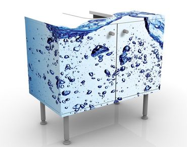 Waschbeckenunterschrank - Sensational Fresh - Badschrank Weiß Blau