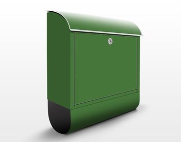 Briefkasten Grün - Colour Dark Green - Grüner Briefkasten mit Zeitungsfach
