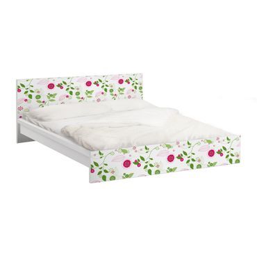 Möbelfolie für IKEA Malm Bett niedrig 140x200cm - Klebefolie Frühlingserwachen