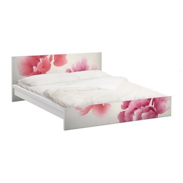 Möbelfolie für IKEA Malm Bett niedrig 180x200cm - Klebefolie Künstlerische Flora II