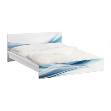 Möbelfolie für IKEA Malm Bett niedrig 140x200cm - Klebefolie Blue Dust