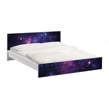 Möbelfolie für IKEA Malm Bett niedrig 160x200cm - Klebefolie Galaxie