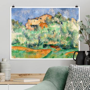 Poster - Paul Cézanne - Haus auf Anhöhe - Querformat 3:4