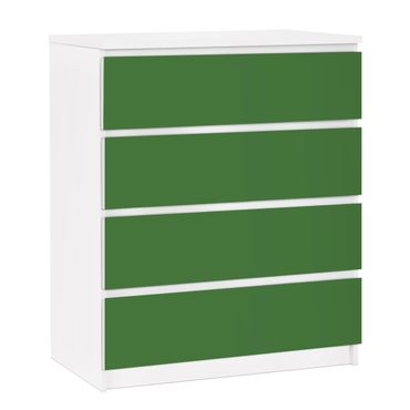 Möbelfolie für IKEA Malm Kommode - selbstklebende Folie Colour Dark Green