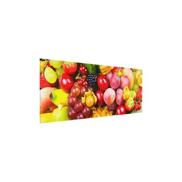 Glasbild - Colourful Exotic Fruits - Panorama Quer