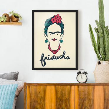 Bild mit Rahmen - Frida Kahlo - Friducha - Hochformat 3:4