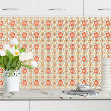 Küchenrückwand - Orientalisches Muster mit bunten Kacheln