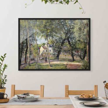 Bild mit Rahmen - Camille Pissarro - Landschaft bei Osny - Querformat 3:4