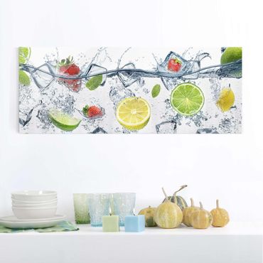 Glasbild - Frucht Cocktail - Panorama Quer
