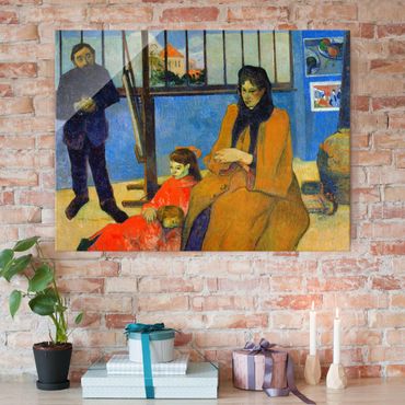 Glasbild - Kunstdruck Paul Gauguin - Die Familie Schuffenecker - Post-Impressionismus Quer 4:3