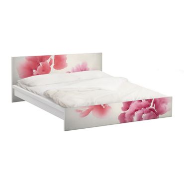 Möbelfolie für IKEA Malm Bett niedrig 160x200cm - Klebefolie Künstlerische Flora II