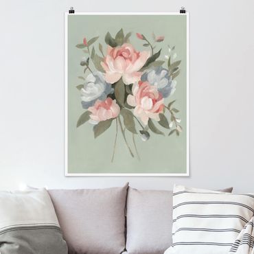 Poster - Bouquet in Pastell I - Hochformat 3:4