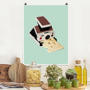 Poster - Jonas Loose - Kamera mit Käse - Hochformat 3:4