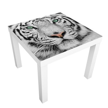 Möbelfolie für IKEA Lack - Klebefolie Weißer Tiger