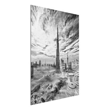 Aluminium Print - Dubai Super Skyline - Hochformat 4:3