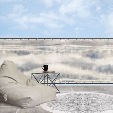 Insynsskydd för balkong - Watercolour Fog Stripes
