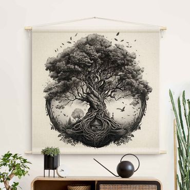 Gobeläng - Tree Of Life Illustration
