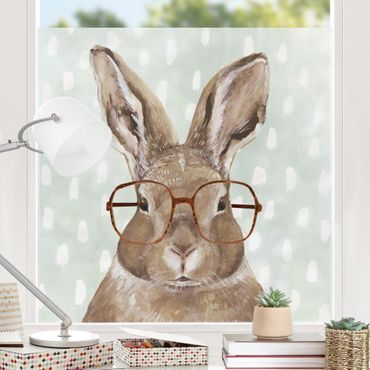 Fönsterfilm - Bespectacled Animals - Rabbit