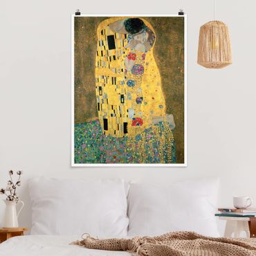 Poster - Gustav Klimt - Der Kuß - Hochformat 3:4