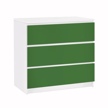 Möbelfolie für IKEA Malm Kommode - Klebefolie Colour Dark Green