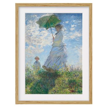 Tavla med ram - Claude Monet - Woman with Parasol