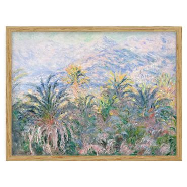 Tavla med ram - Claude Monet - Palm Trees at Bordighera