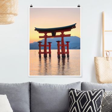Poster - Torii am Itsukushima - Hochformat 3:4