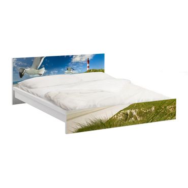 Möbelfolie für IKEA Malm Bett niedrig 180x200cm - Klebefolie Dune Breeze