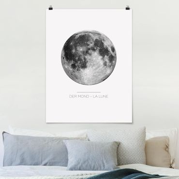 Poster - La Luna - Der Mond - Hochformat 3:4