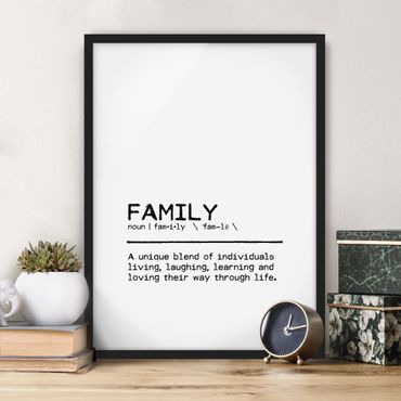Bild mit Rahmen - Definition Family Unique - Hochformat