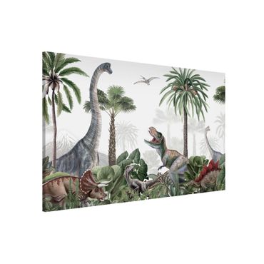 Magnettavla - Dinosaur giants in the jungle