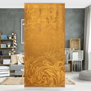 Raumteiler - Goldene Flora 250x120cm