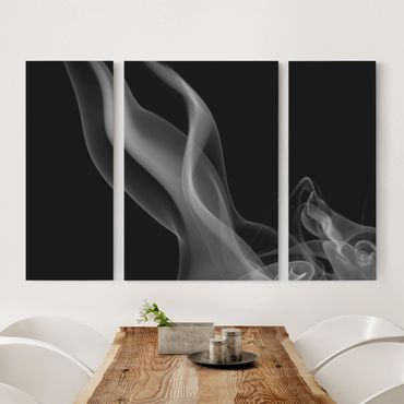 Leinwandbild 3-teilig - Silver Smoke - Triptychon