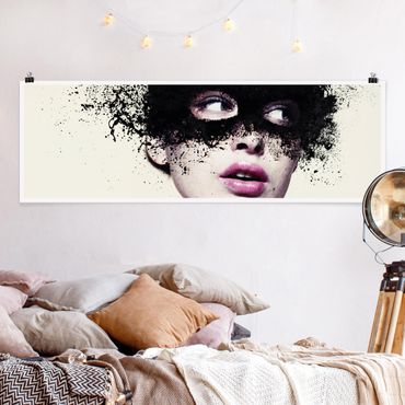 Poster - Das Mädchen mit der schwarzen Maske - Panorama Querformat