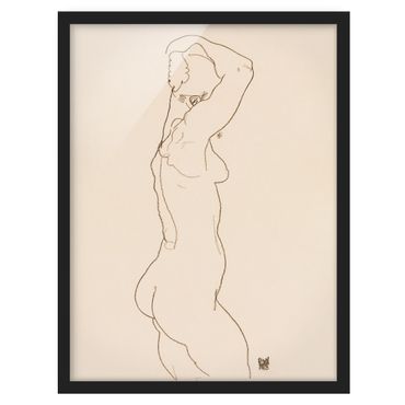 Tavla med ram - Egon Schiele - Female Nude